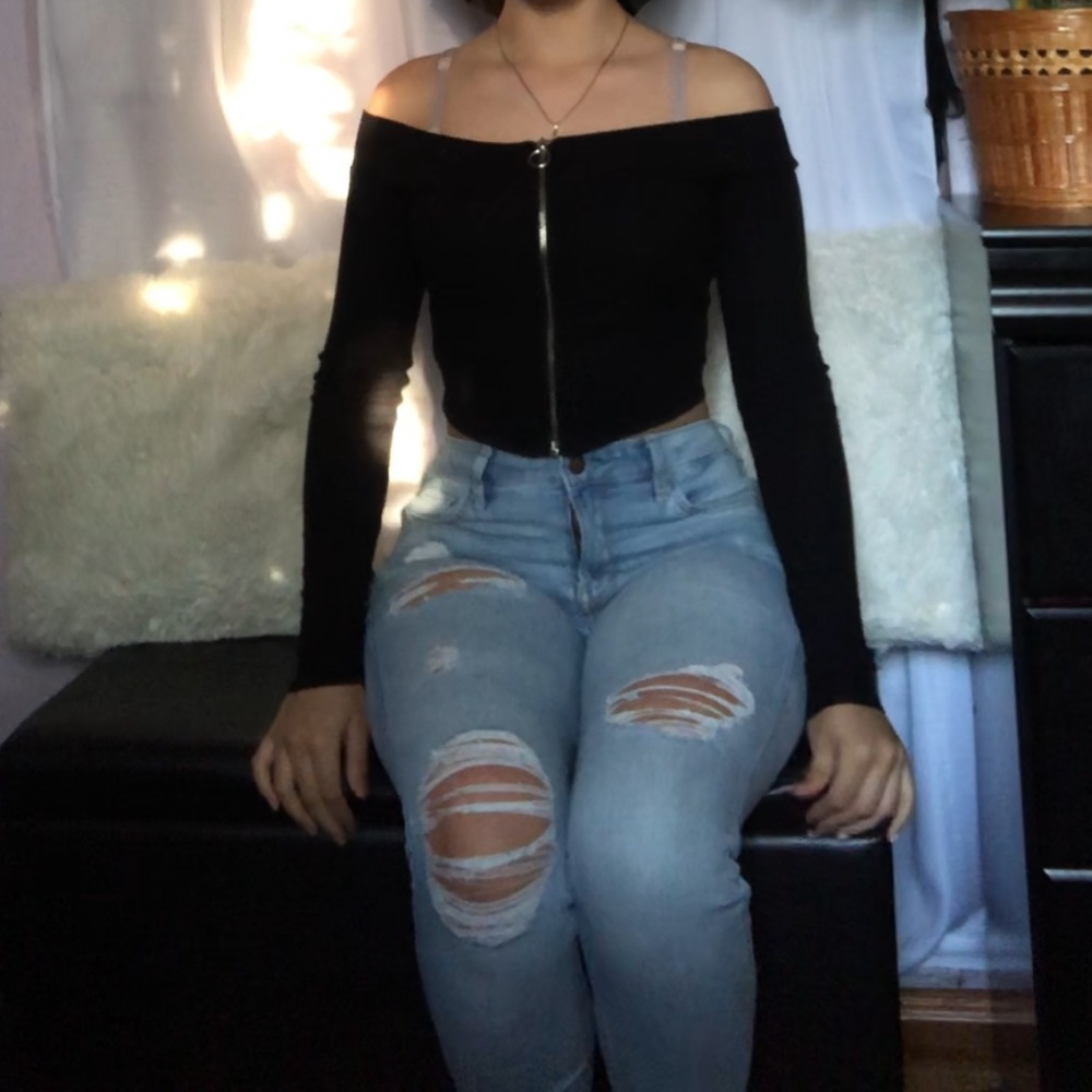 Zip Up Crop Top